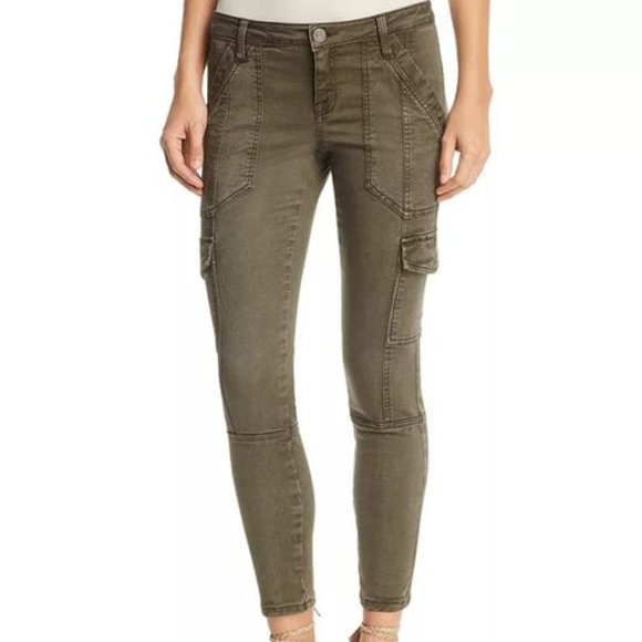 Joie Okana Skinny Cargo Pants Olive Sz 26 - Picture 1 of 11